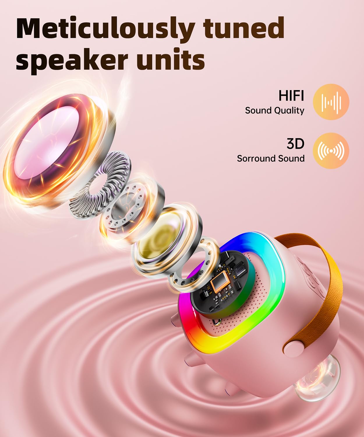 NTEEWAHY Mini Karaoke Machine Bluetooth setup with quick pairing and streaming.