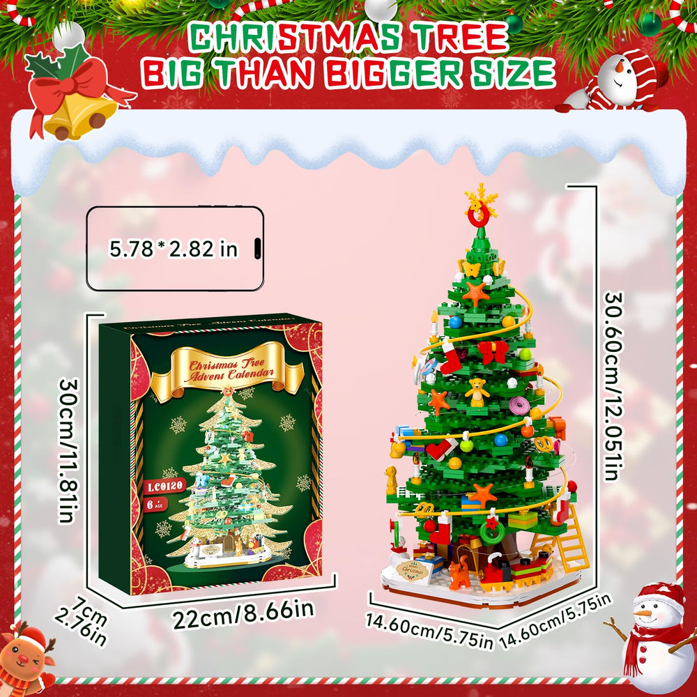 Nubee built Christmas tree on tabletop serves as a centerpiece
