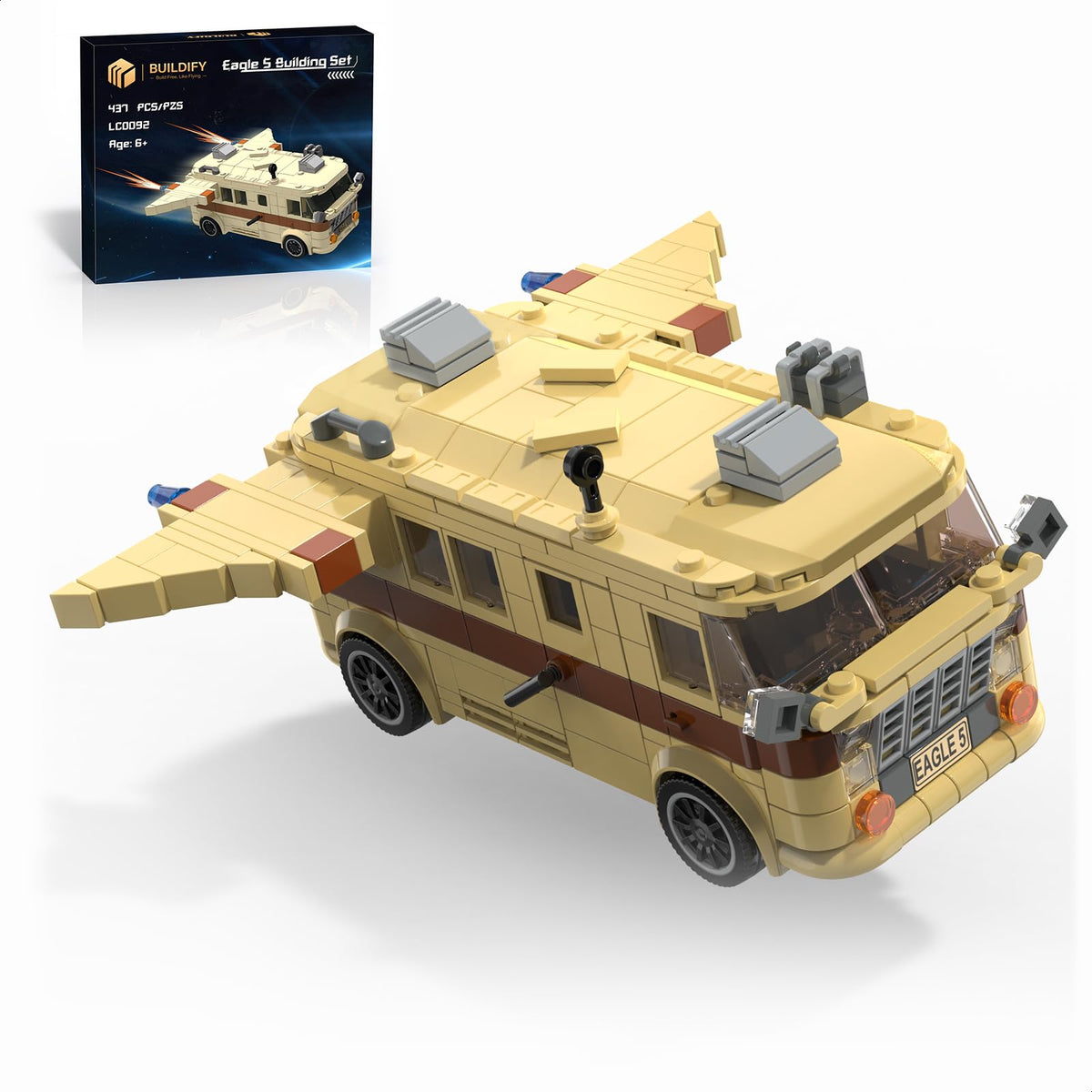 Nubee Eagle-5 Spaceballs model exterior detail for display and fan collection