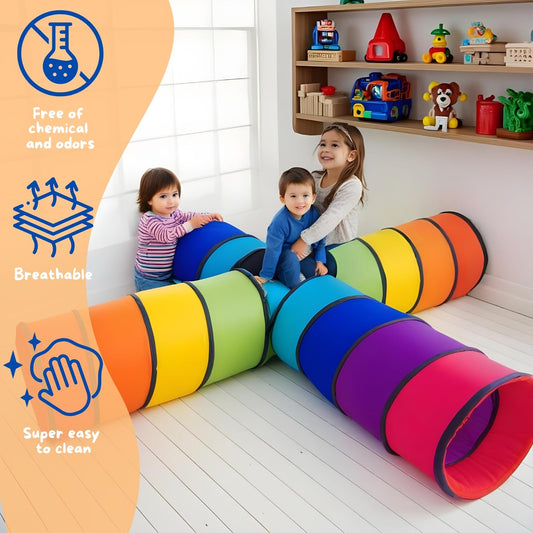 NUBUNI pop-up tunnel for toddlers, quick fold-and-go setup for on-the-go fun