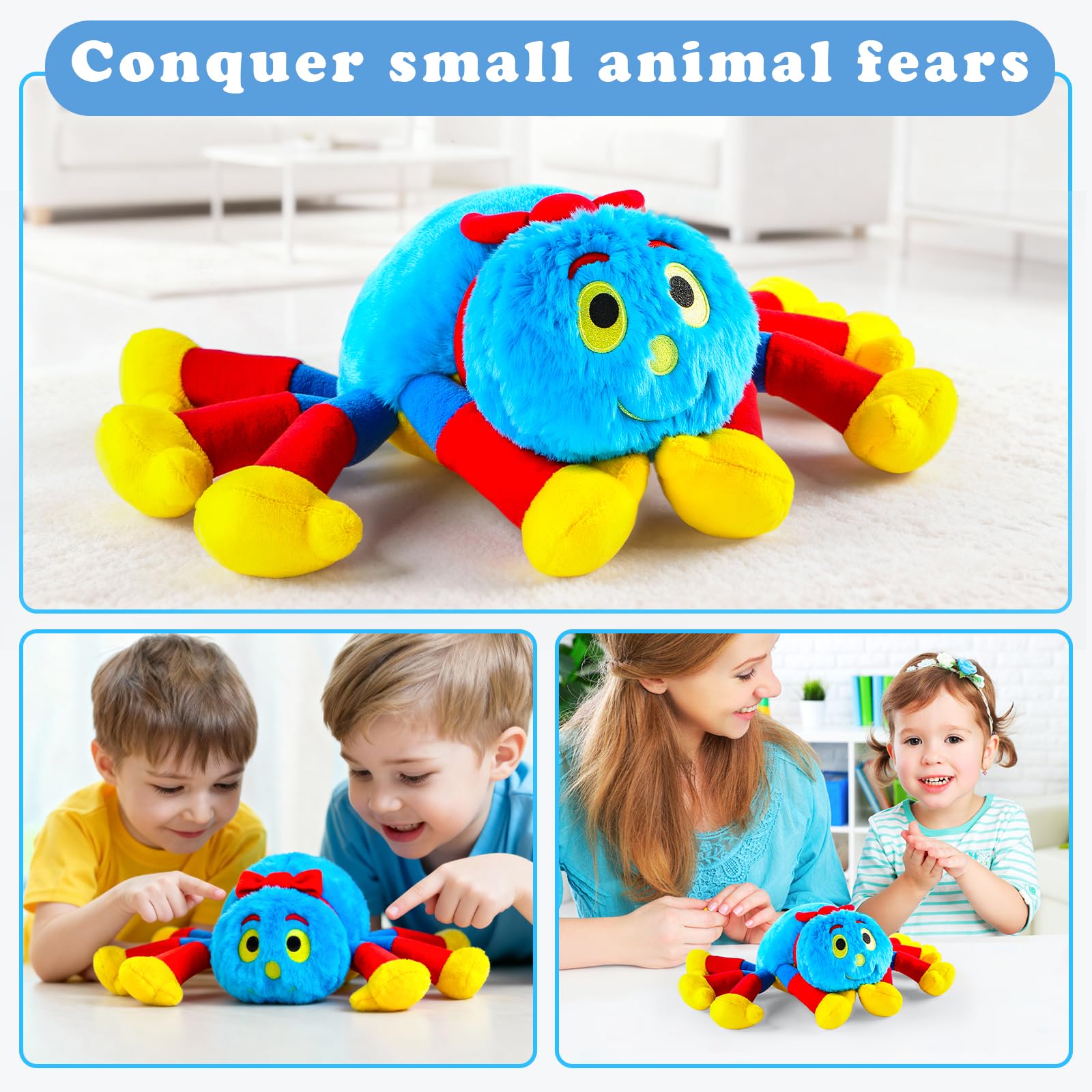 NUWDYSNN spider plush on a desk adds friendly decor to playroom