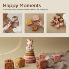 Nueplay shape blocks with top shapes highlighted for early shape recognition.