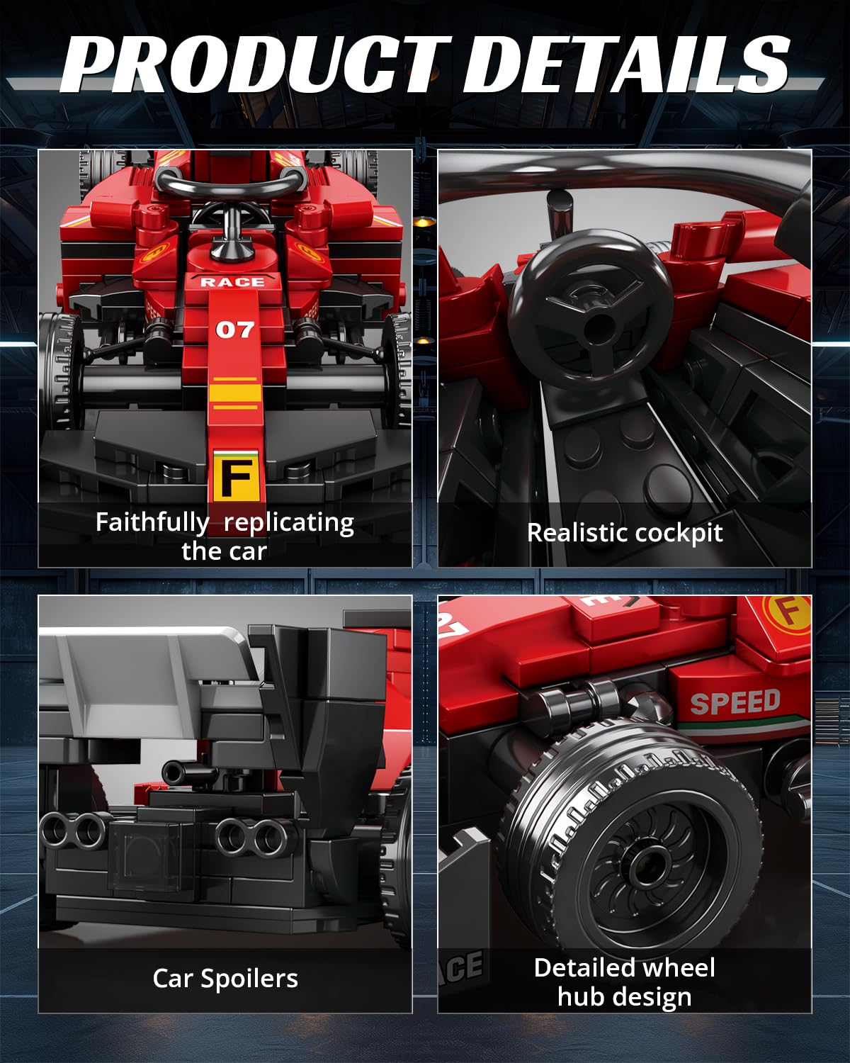 Nueris 1:18 F1 Technic side profile highlighting bold racing styling.