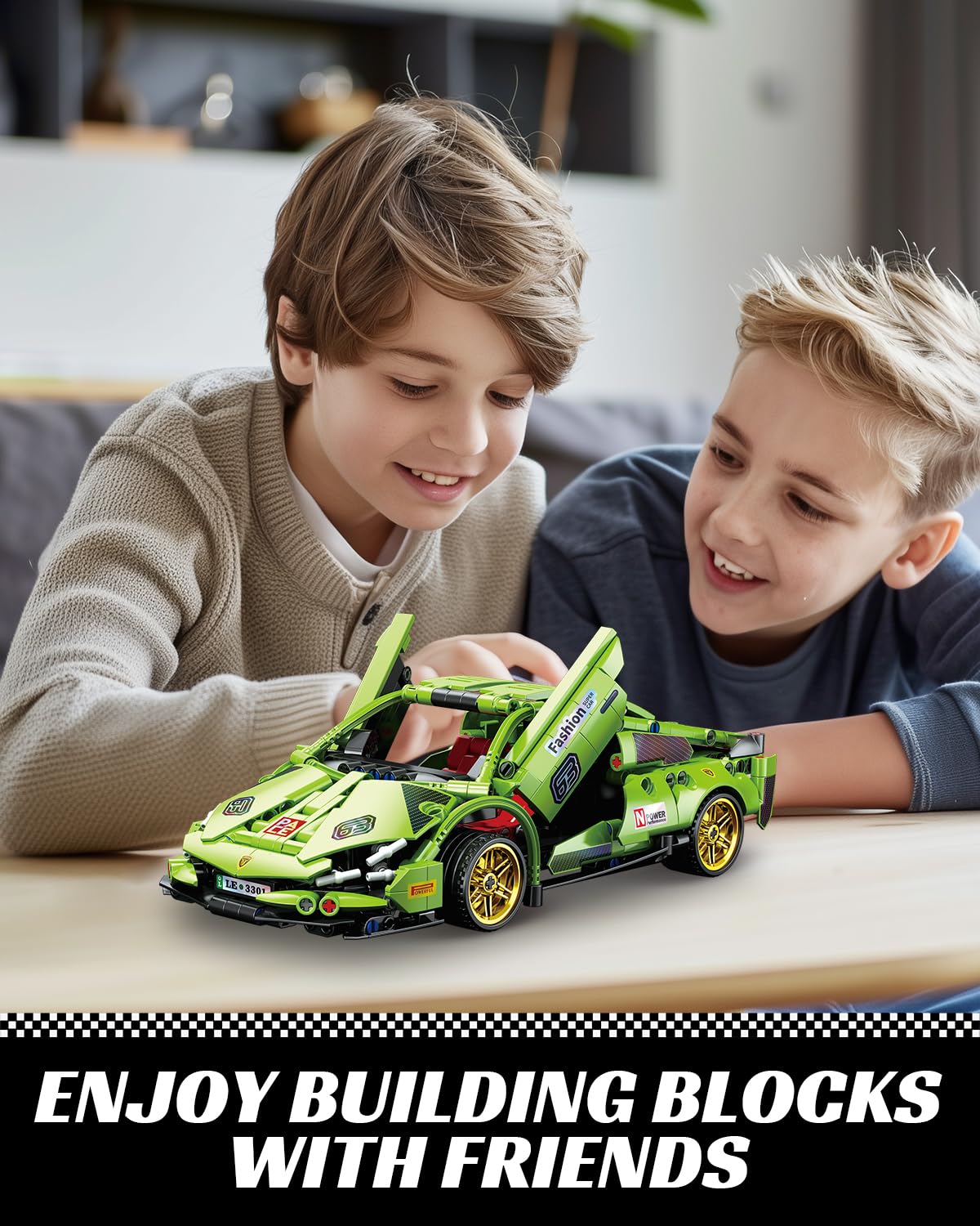 Nueris 1:18 Technic green kit packaging shows ready-to-gift presentation.