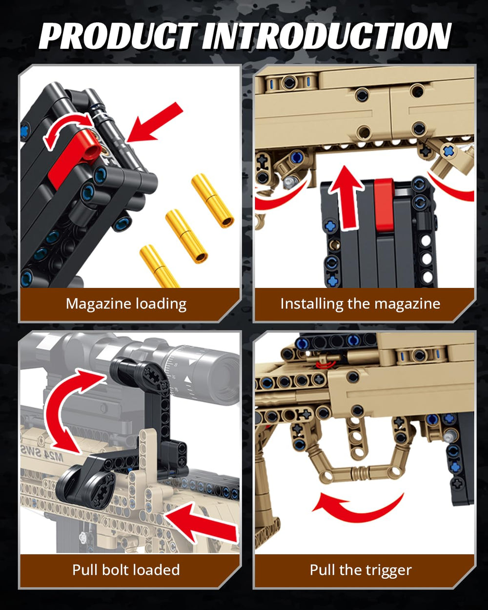 Nueris M24 block-details-texture mirrors authentic firearm aesthetics.