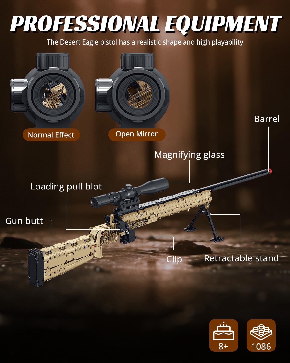 Nueris M24 sniper rifle display piece creates stylish room decor.