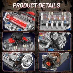 Nueris Transparent cylinder head interior shows inner workings for curiosity and study.