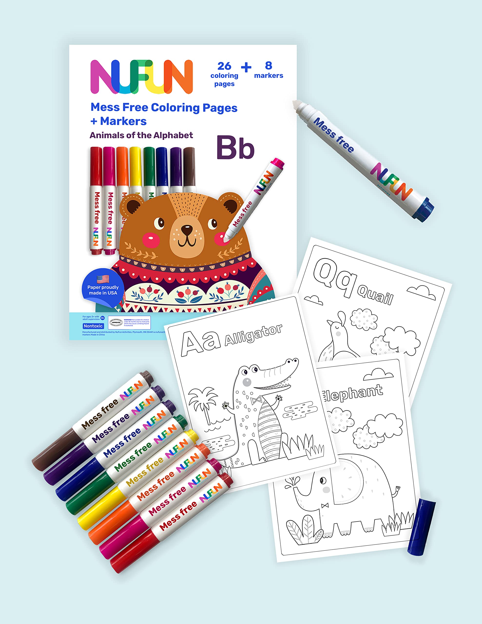 NuFun Activities animals of the alphabet pages teaching letters through play.
