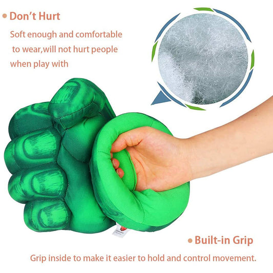 NuGeriAZ Superhero Hands Gloves material closeup highlights soft, thick polyester-cotton blend.