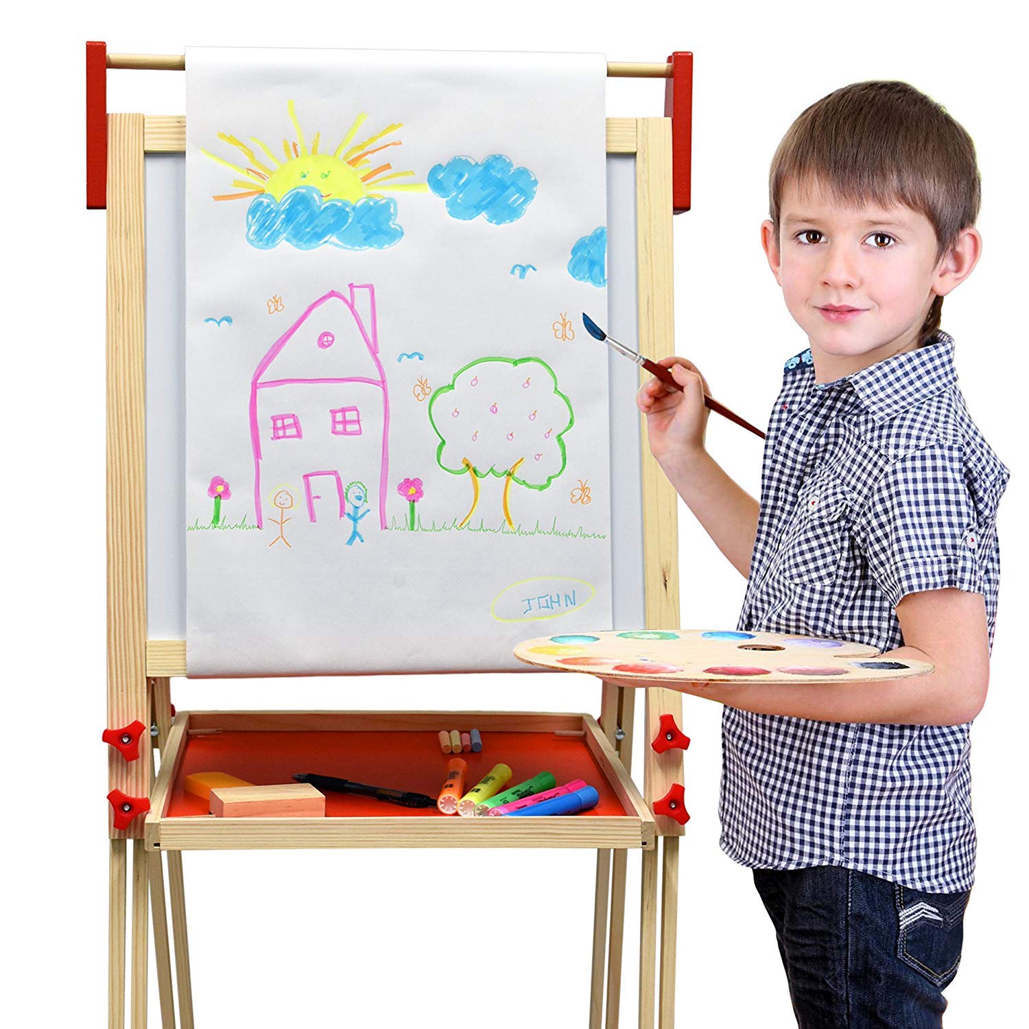 Number 1 in Gadgets deluxe standing easel chalks included for mess-free fun