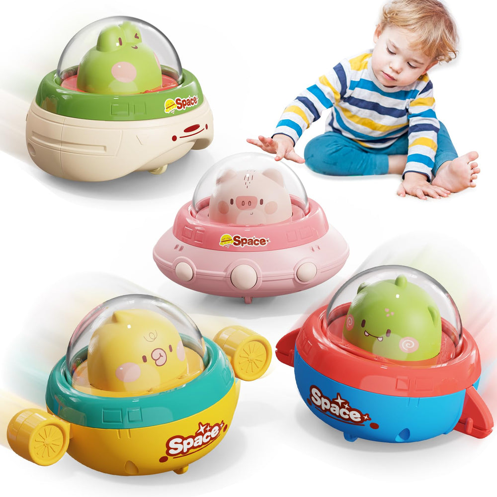 NUMBERFUN space-theme animal car toy, vivid first vehicle for curious toddlers.