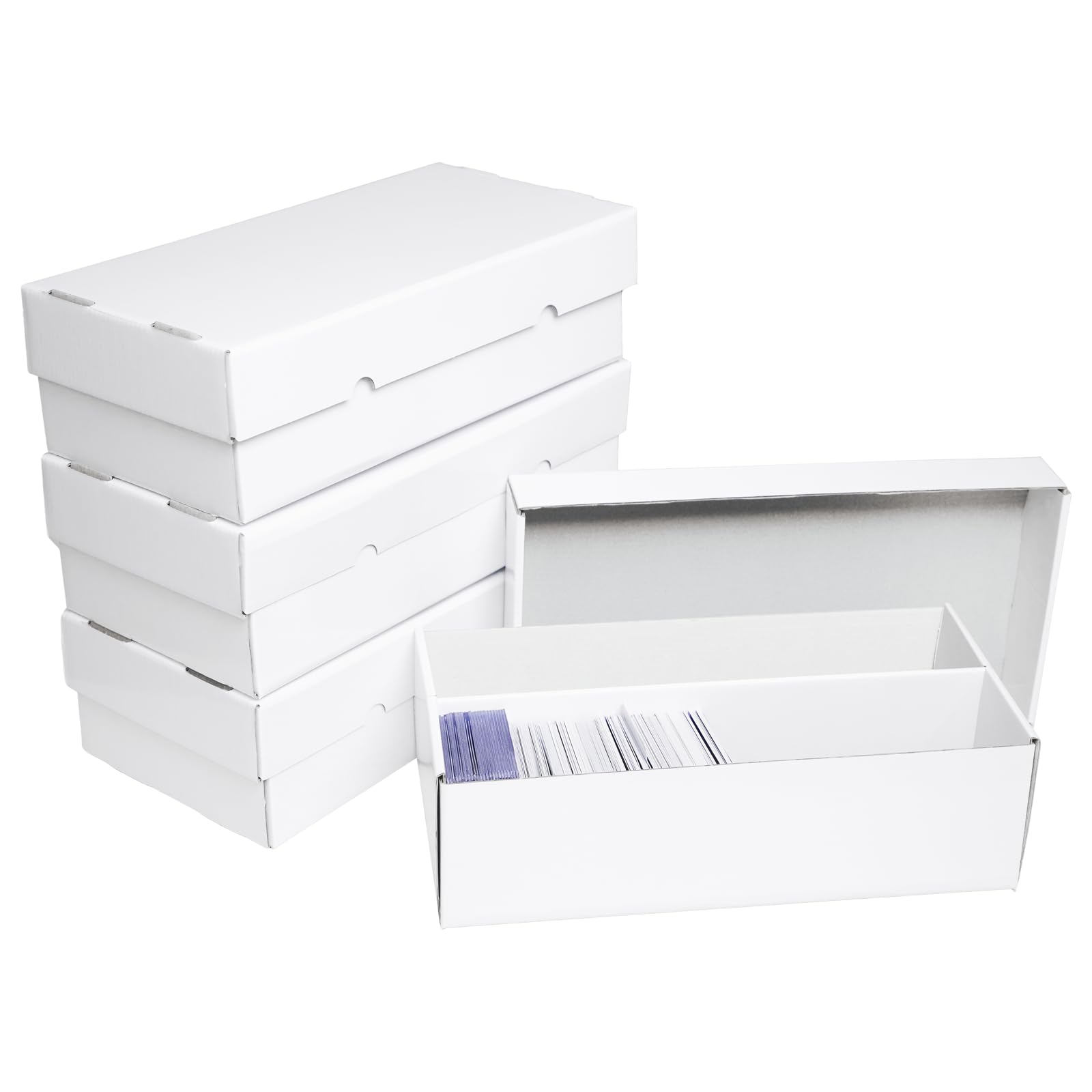 NUMINA 4 Pack 2-Row Card Storage Box assembled for bulk organization