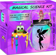 NUMI'SMILE fairy unicorn night light jar assembly promotes hands-on creativity for kids.