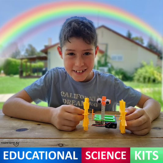NUMI'SMILE robotics kit assembly in action, hands-on learning for young makers.