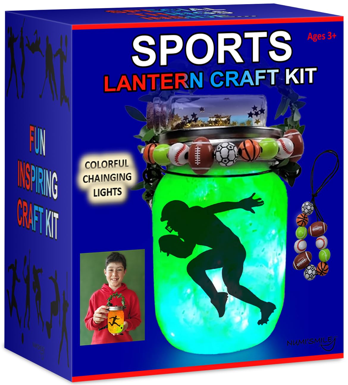 NUMI'SMILE sports nightlight kit cover lid enables quick setup.