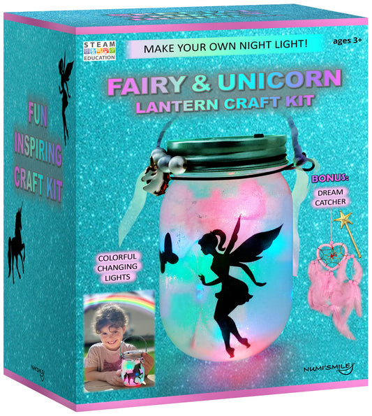 NUMI'SMILE unicorn fairy lantern jar for creative night light craft