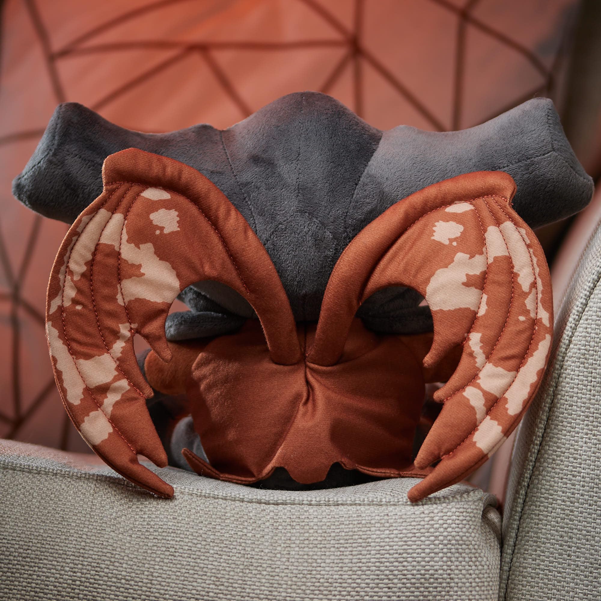 Numskull Oryx plush with mystical glow eyes, ideal after-dark ambiance.