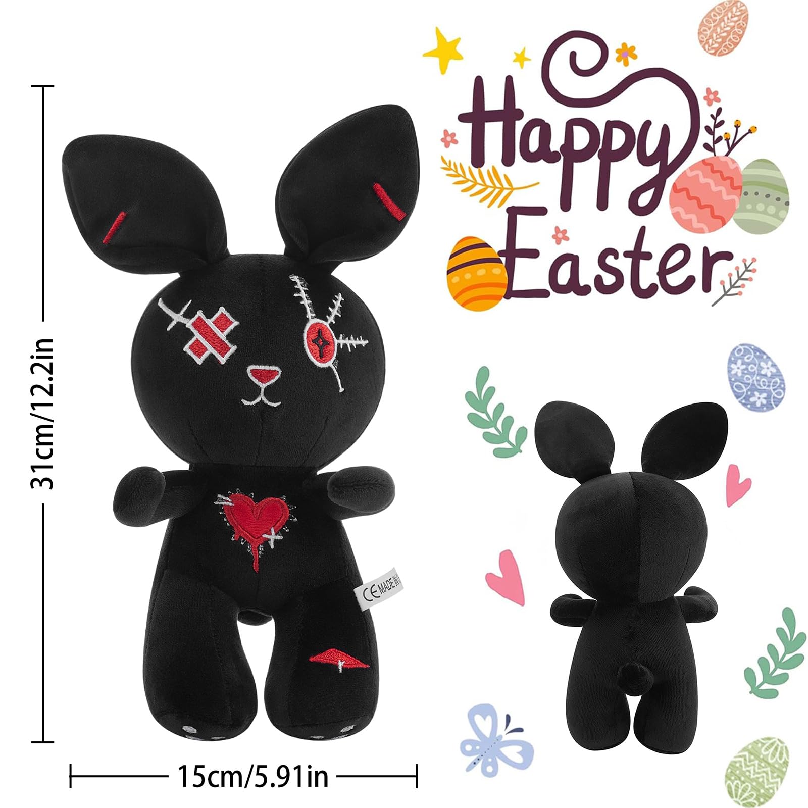 Nuokin bunny face with red eyes for a playful, kid-friendly look.