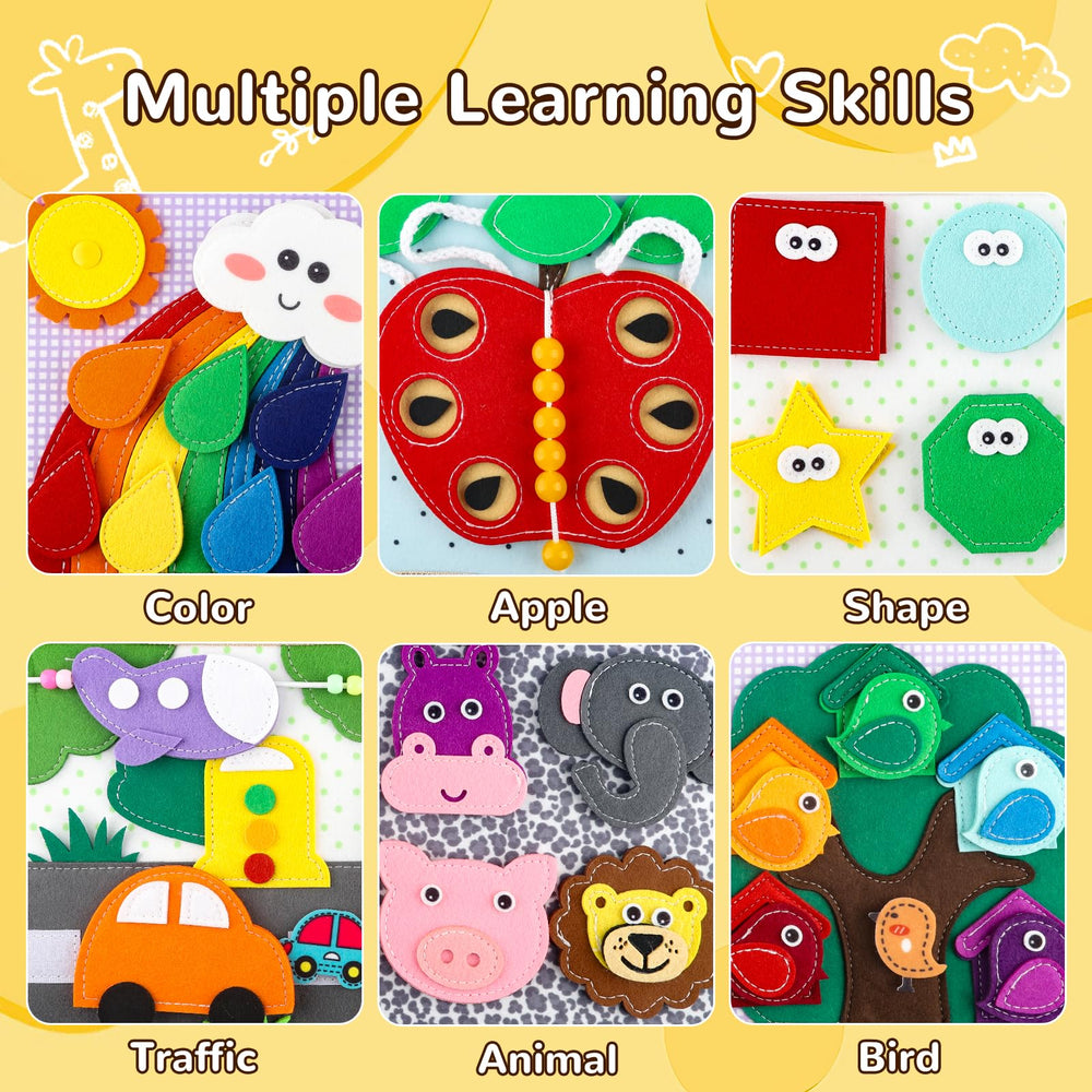 NUOLUTH Busy Book lacing page supports fine motor development during playtime