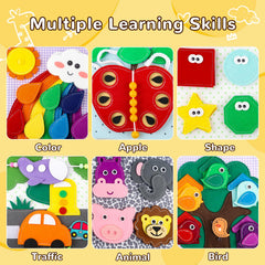 NUOLUTH Busy Book lacing page supports fine motor development during playtime