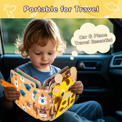 NUOLUTH Busy Book Travel-compact design fits car and plane journeys