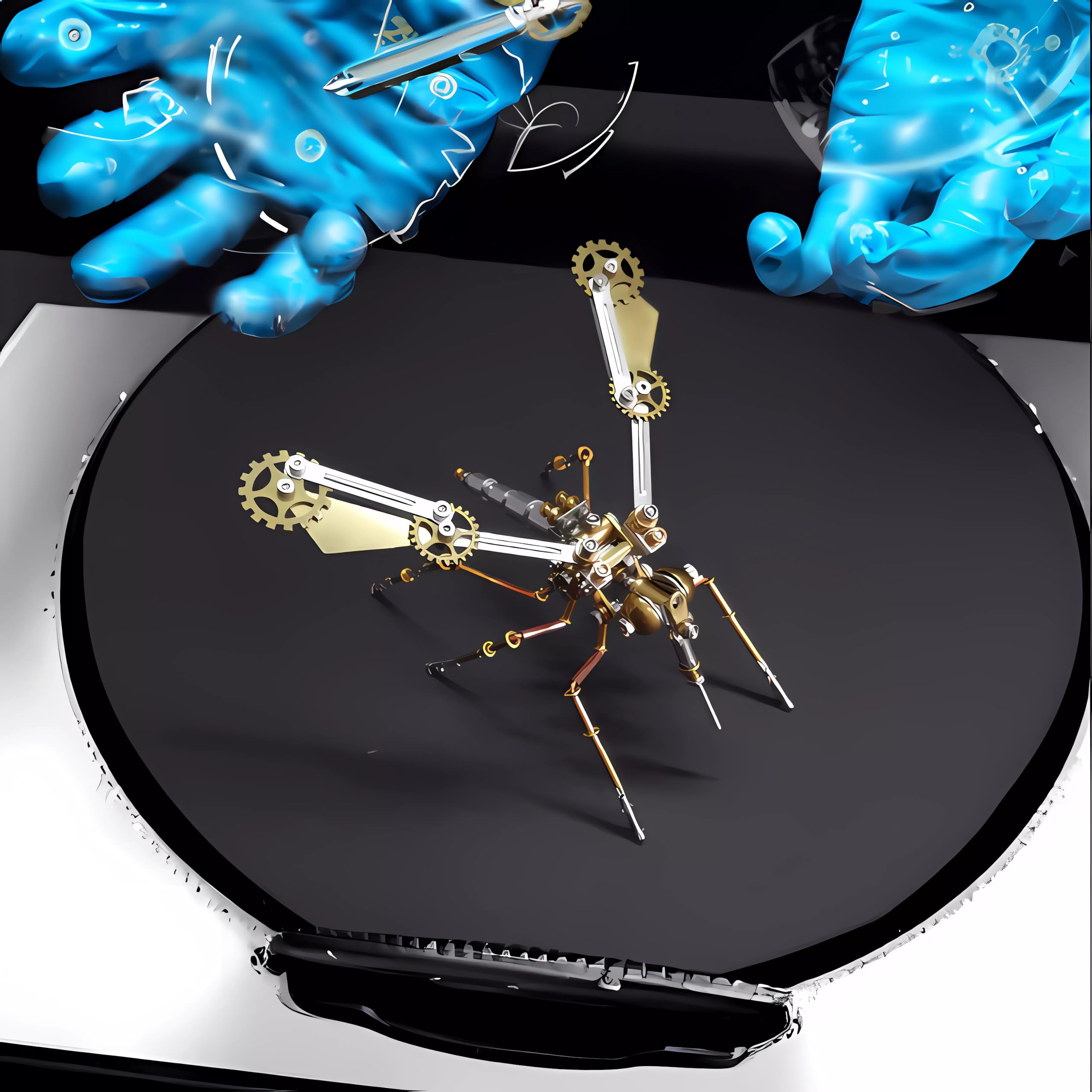 NUOSHANZS bee steampunk model serves as a unique desk sculpture and conversation starter