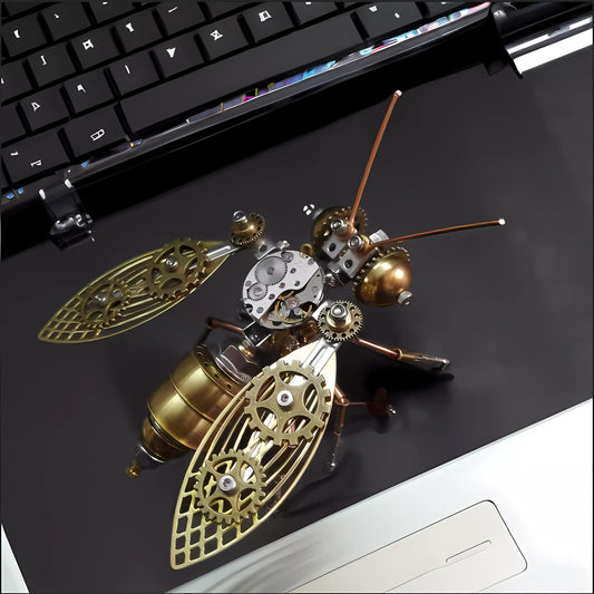 NUOSHANZS Bumblebee brass gears closeup highlighting durable mechanical detail and steampunk appeal.
