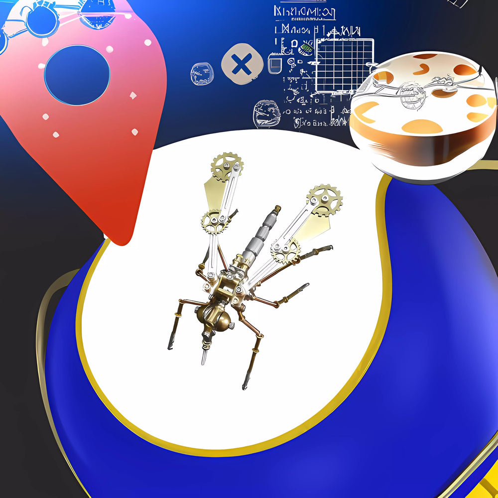 NUOSHANZS cricket steampunk model highlights precision parts for a challenging, rewarding build
