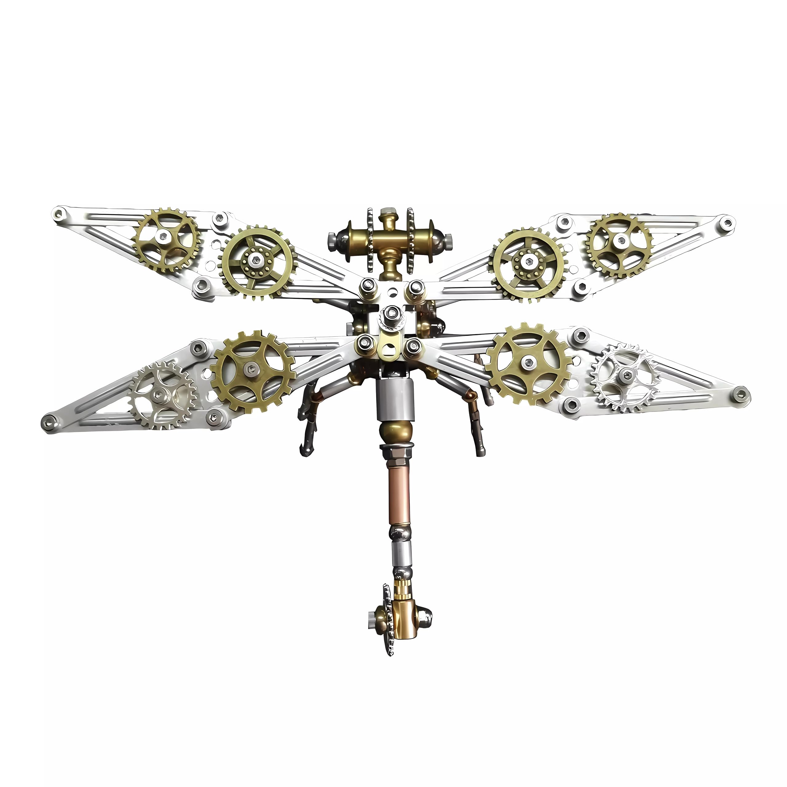 NUOSHANZS dragonfly DIY assembly shows intricate gear details for STEM learning