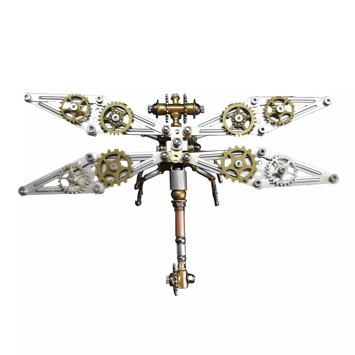 NUOSHANZS dragonfly DIY assembly shows intricate gear details for STEM learning