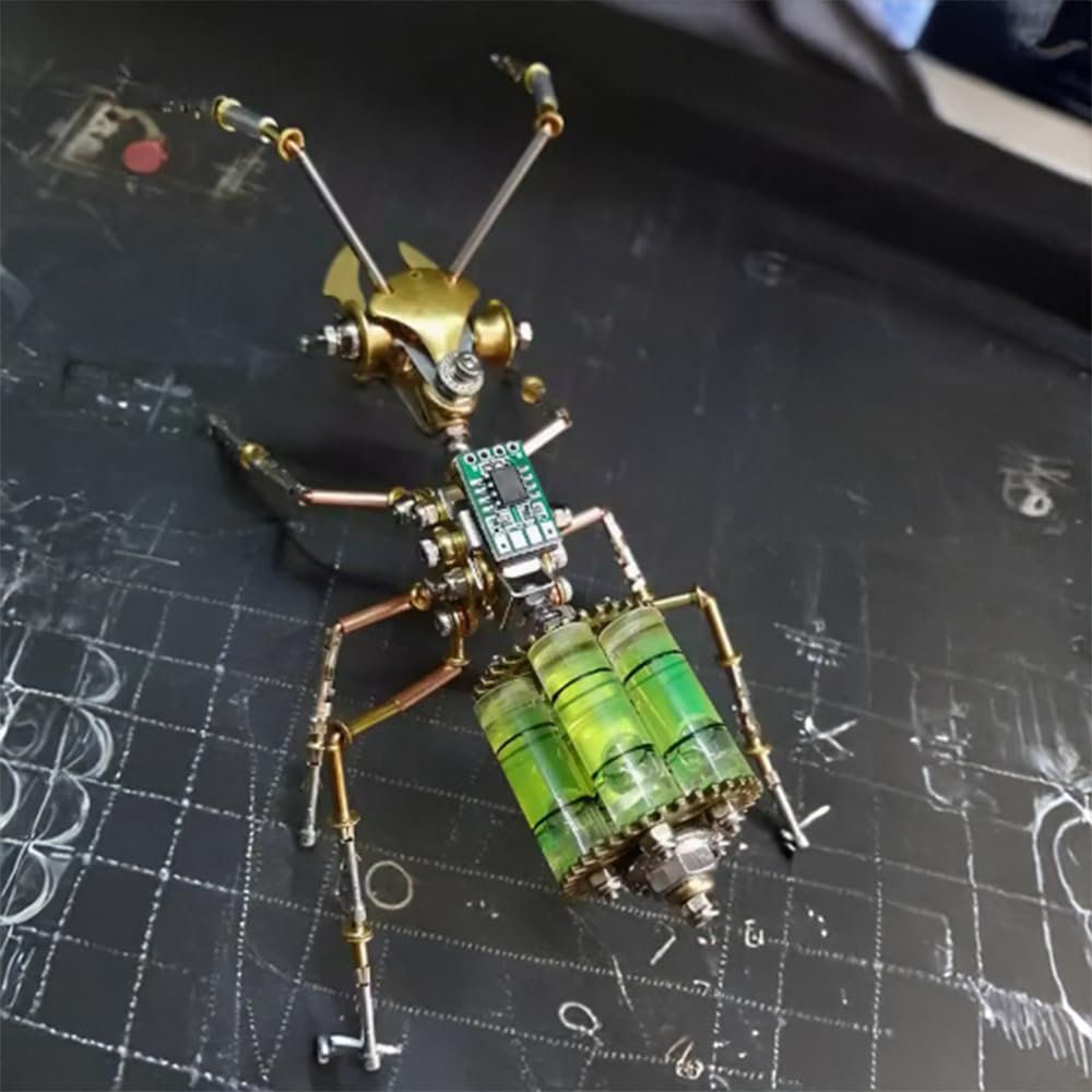 NUOSHANZS Gatling Ant brass gears detail on mechanical model.
