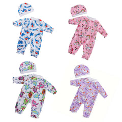 NUOXIXI clouds rainbow purple hat pairs with the jumpsuit for a coordinated look
