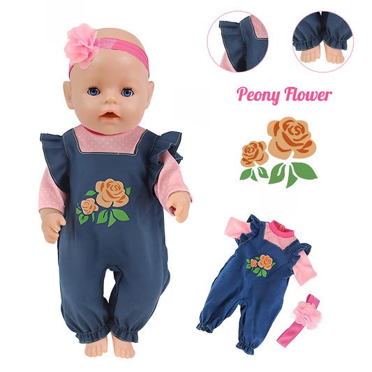 NUOXIXI rainbow-bunny doll outfit inspires creative storytelling for 14-18 inch dolls.