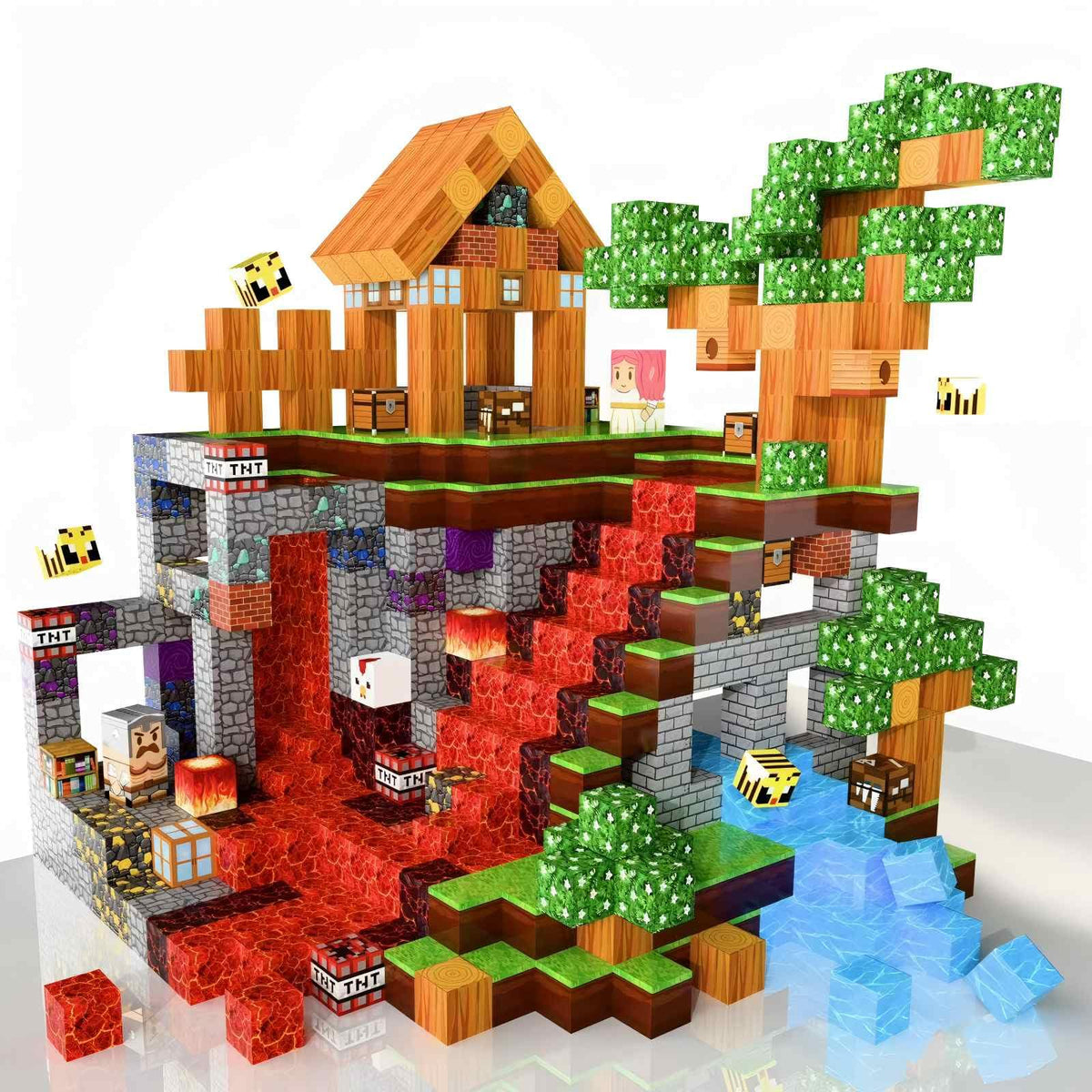 Nurcazo magnetic blocks set for creative hands-on learning.