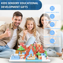 Nurcazo blocks support collaborative play, letting kids build towers and bridges together.