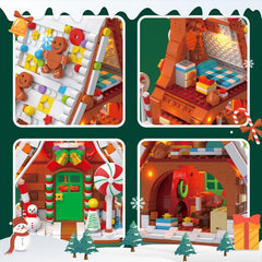 Nutain LED Lights illuminate the Gingerbread House with simple on/off control