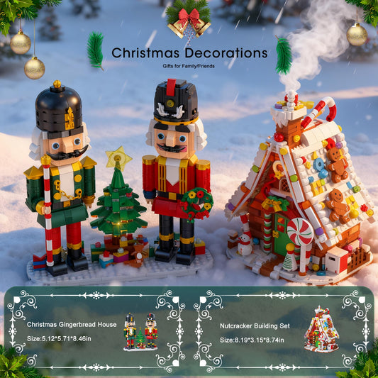 Nutain Nutcracker Building Kit reveals detailed figures and trees for imaginative storytelling