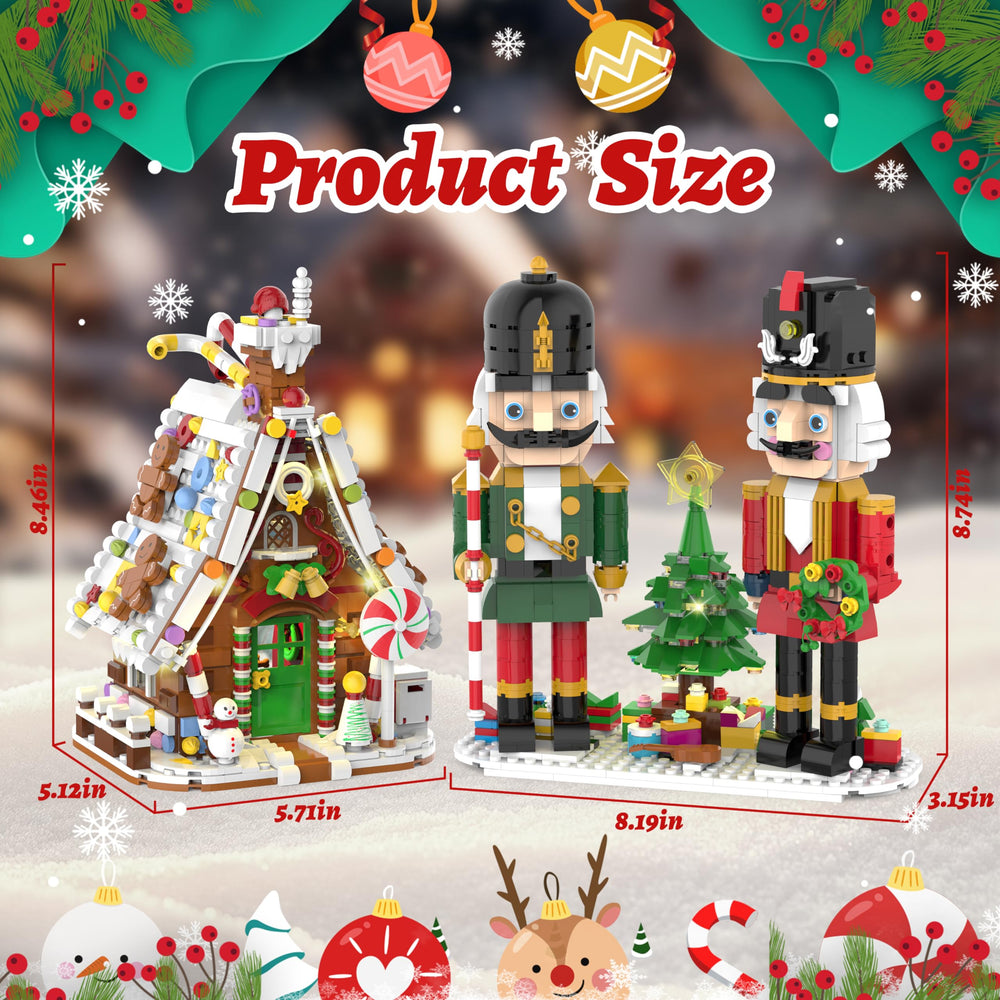 Nutain Wreaths and canes accent the set with authentic seasonal charm