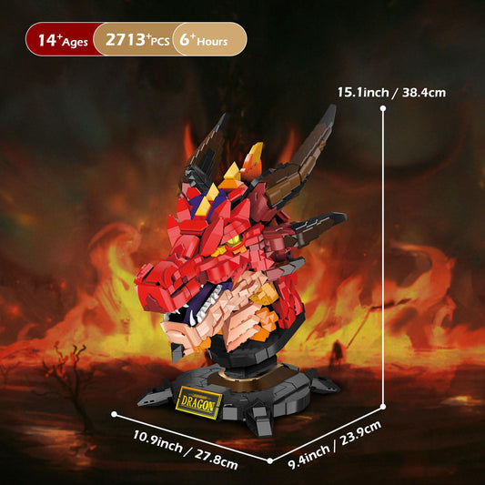 NUTCRACKER Dragon Head display base showcases a stable, elegant home or office decor piece