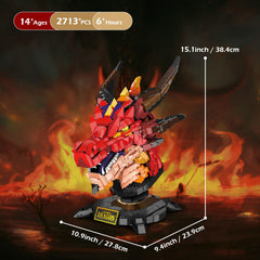 NUTCRACKER Dragon Head display base showcases a stable, elegant home or office decor piece
