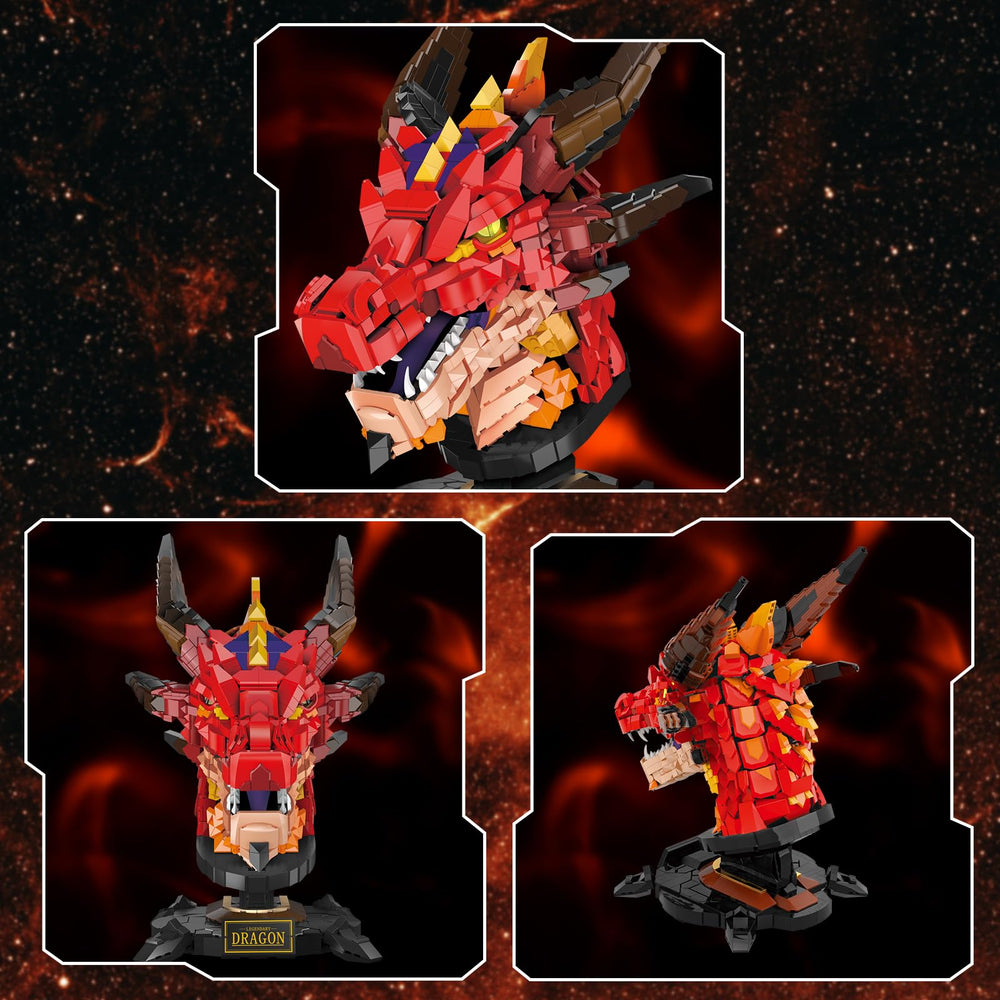 NUTCRACKER Dragon head face with teeth and tongue adds dramatic display appeal
