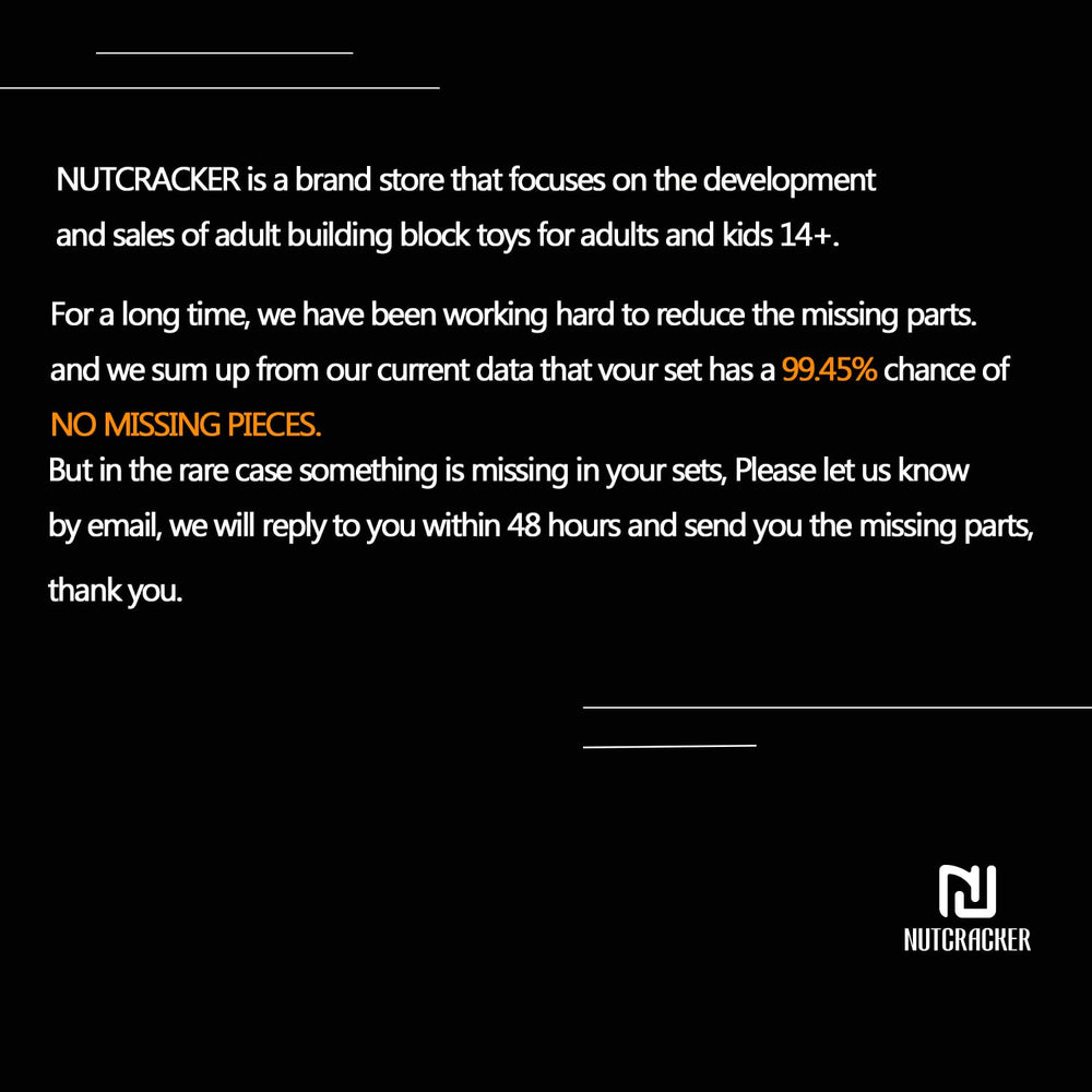 NUTCRACKER Gift pack ideal for adults and teens who love building