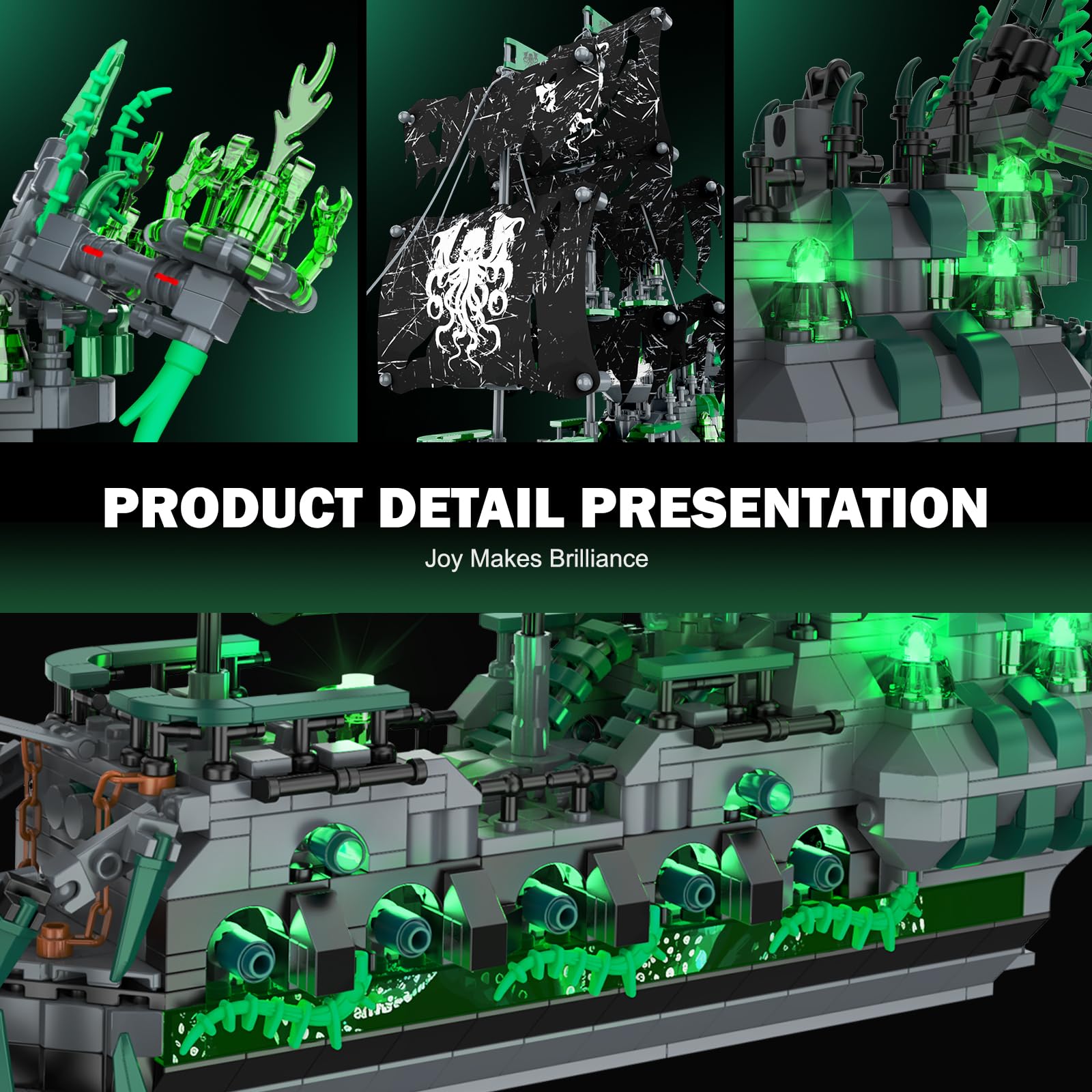NUTCRACKER ghost ship cannons create dramatic display and storytelling potential.