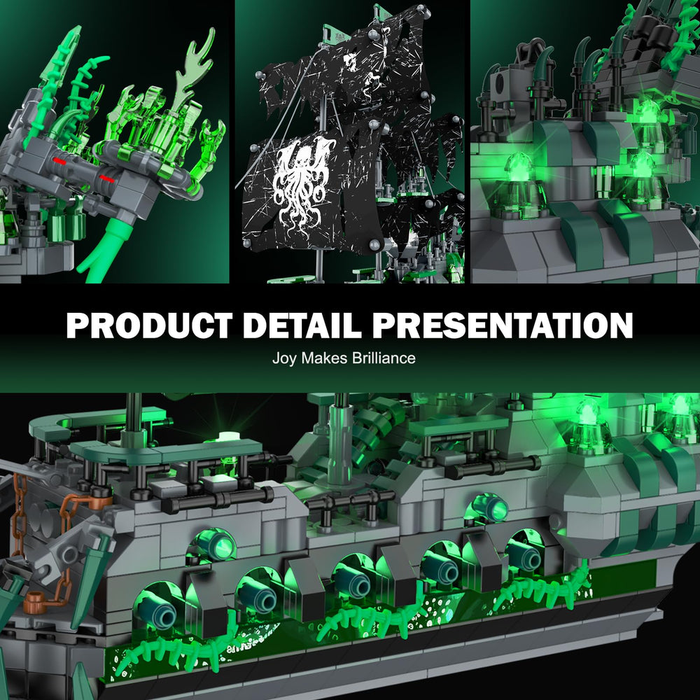 NUTCRACKER ghost ship cannons create dramatic display and storytelling potential.