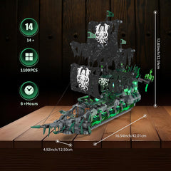 NUTCRACKER pirate ship deck detail shows precise construction for collectors.