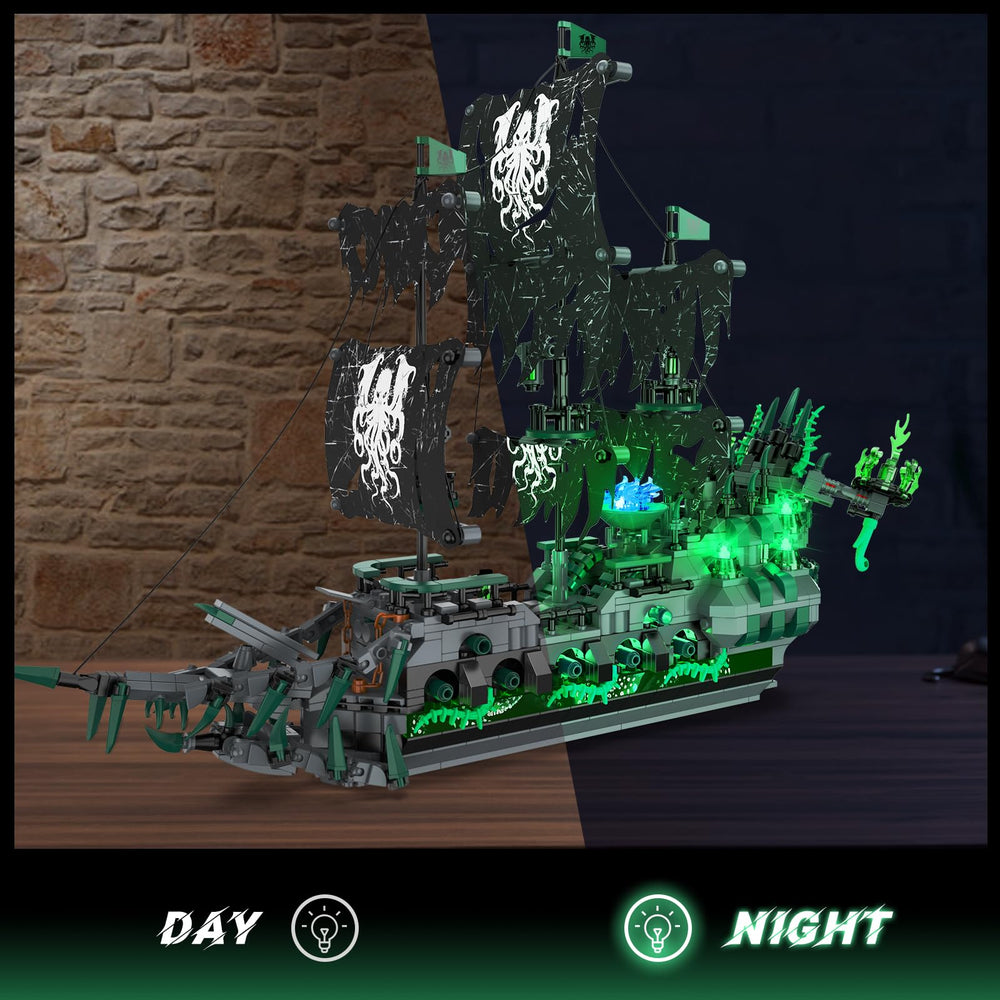 NUTCRACKER pirate ship three-masts silhouette adds elegant decor and conversation piece.