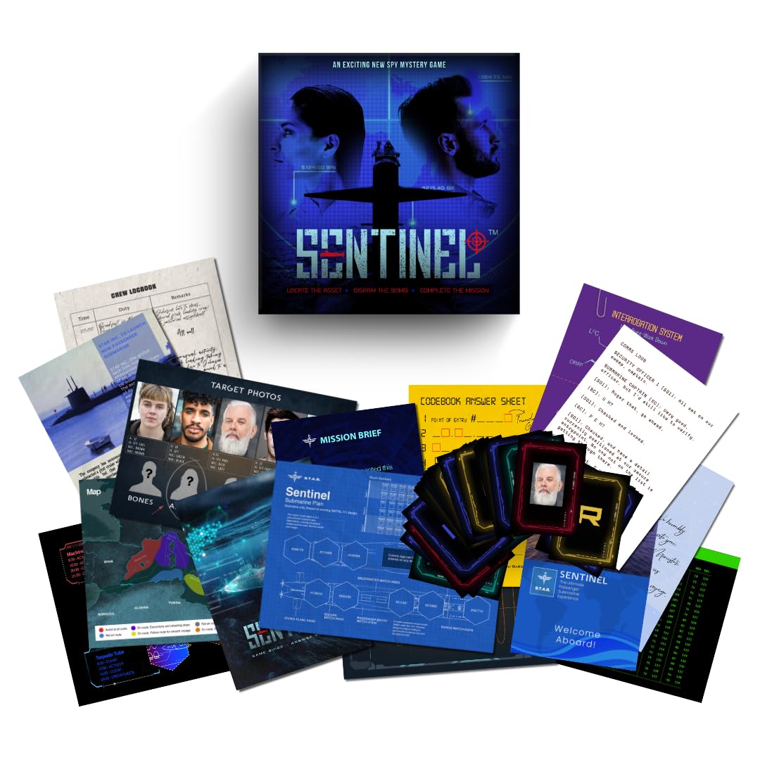 Nutty Orange Sentinel puzzle clues cards guide players to unlock hidden secrets during game night