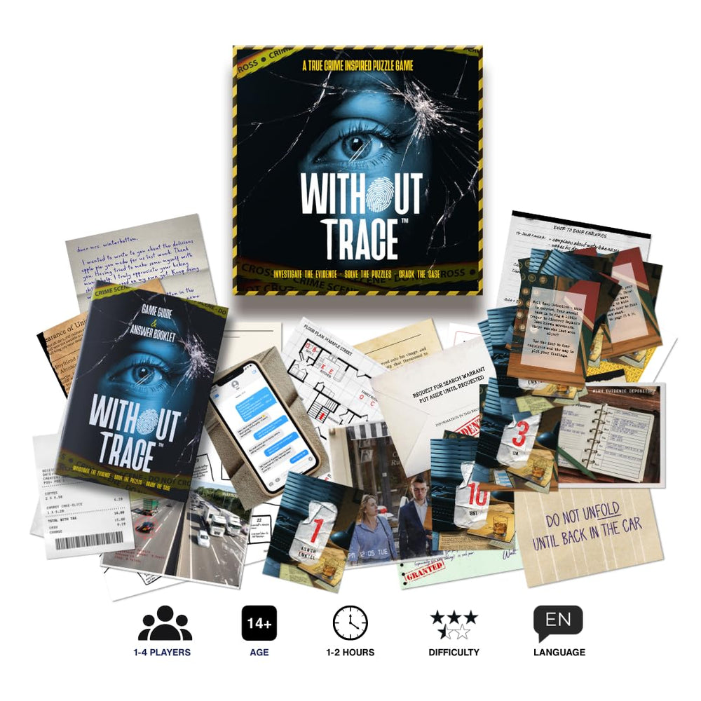 Nutty Orange Without Trace map visuals assisting timeline reasoning.