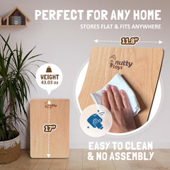 Nutty Toys wobble board used as multi-use setup for stepping and creating games