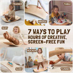 Nutty Toys balance board in use by kids for balance and play